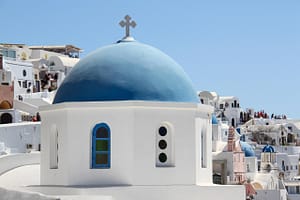 church, town, cyclades Greece